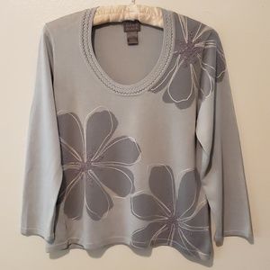 Sigrid Olsen Embroidered Sweater, Sz L